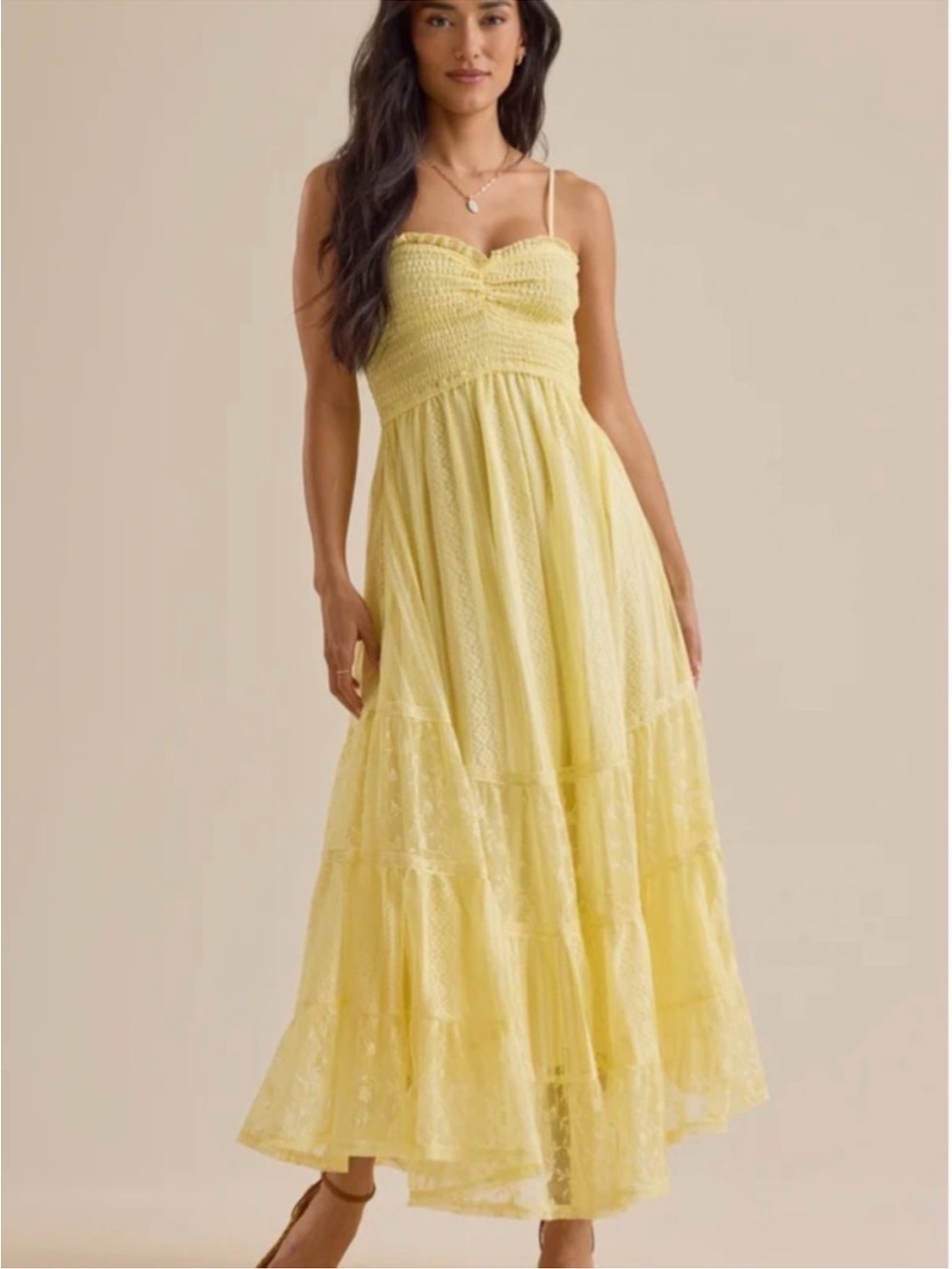 Altar’d state pale yellow dress